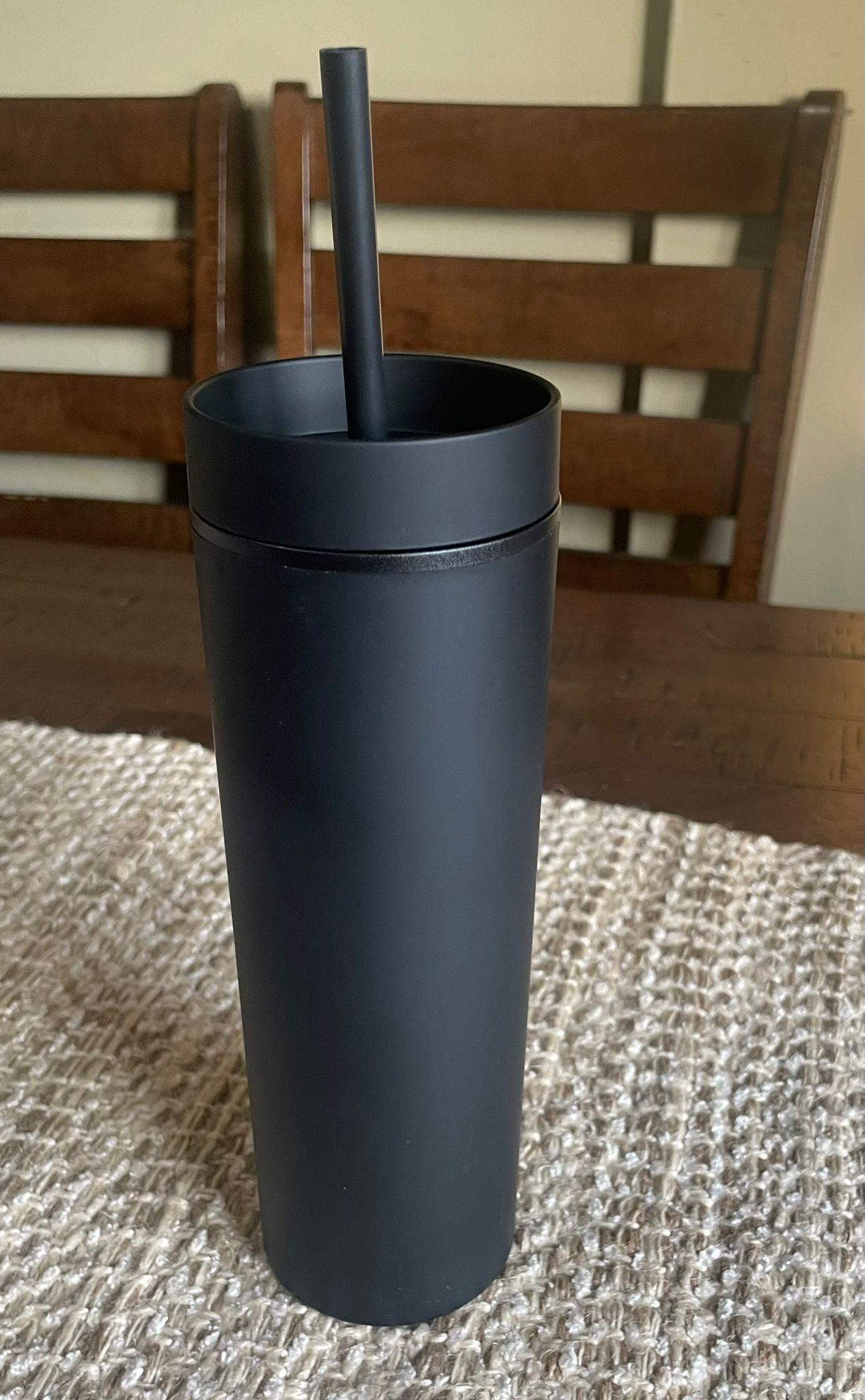 Black Tumbler with a Phrase T&M