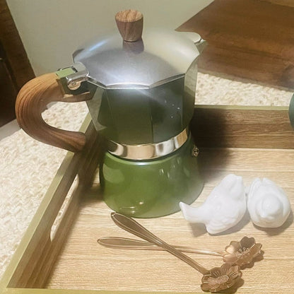 Set Green Coffee Pot CPS